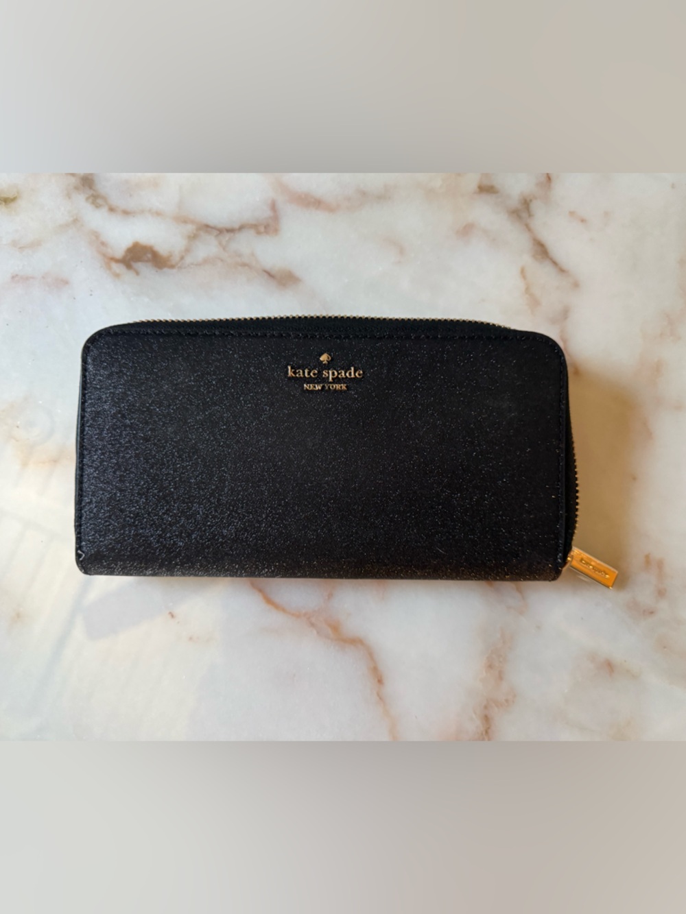 kate spade New York Black Zip-Around Wallet